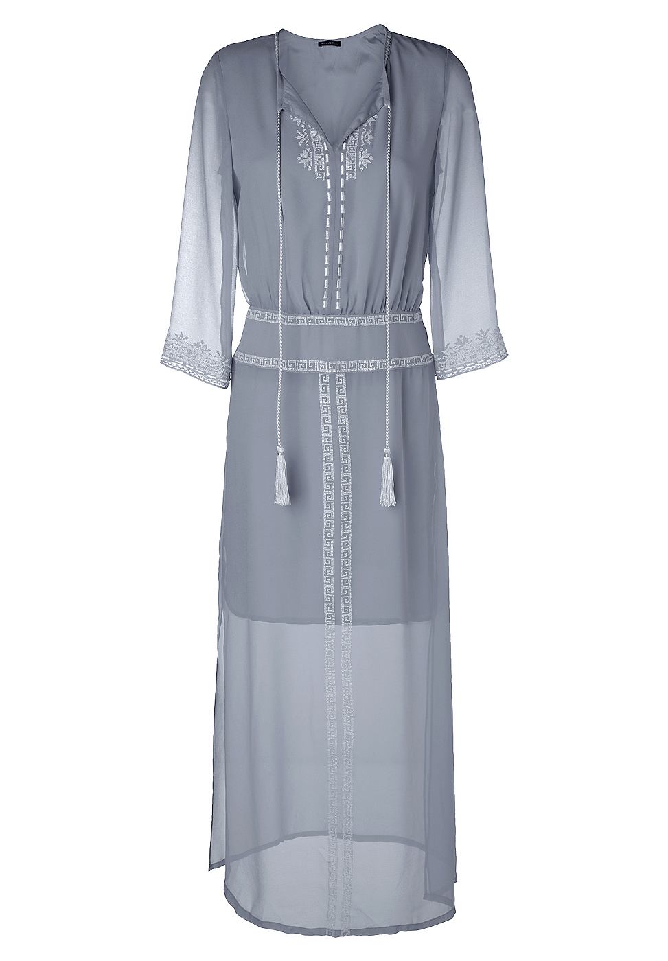 Apart chiffonjurk blauw