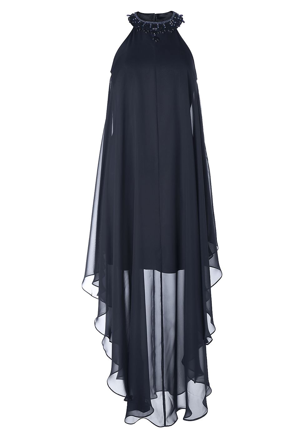 Apart chiffon jurk blauw