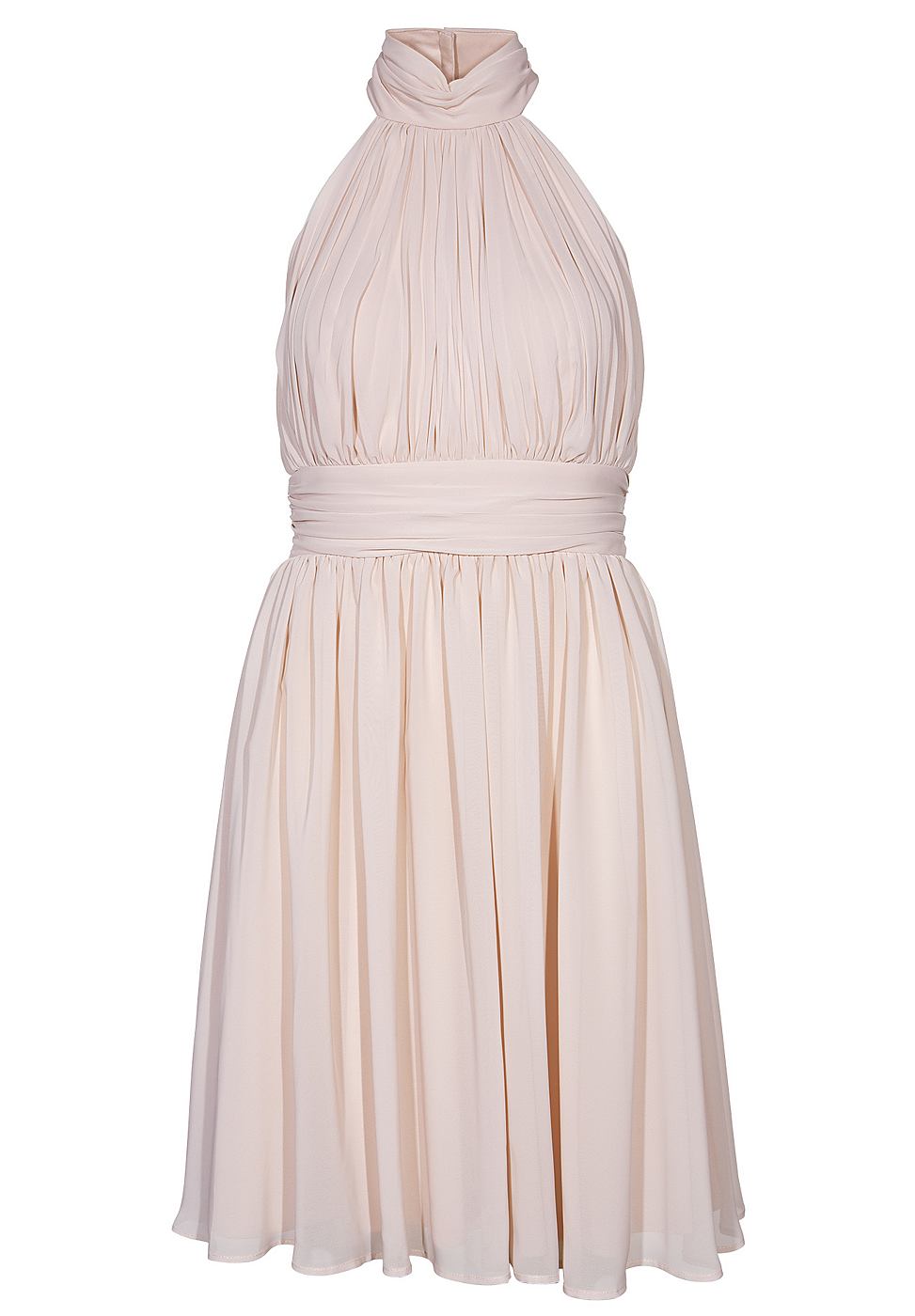 Apart chiffon jurk beige