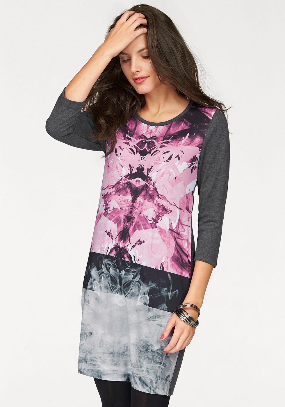 Vivance Collection jerseyjurk roze