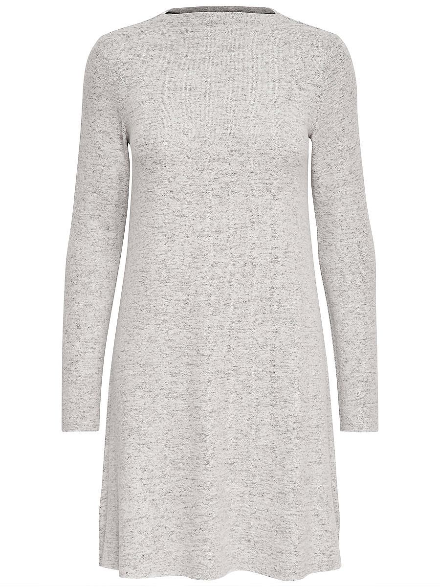 ONLY Roll-neck gebreide jurk grijs