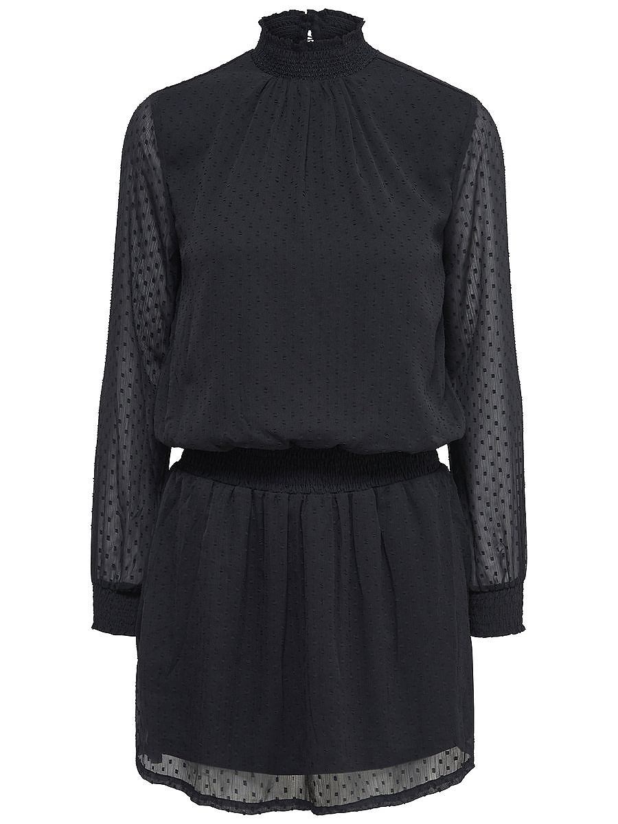 ONLY High-neck jurk met lange mouwen zwart