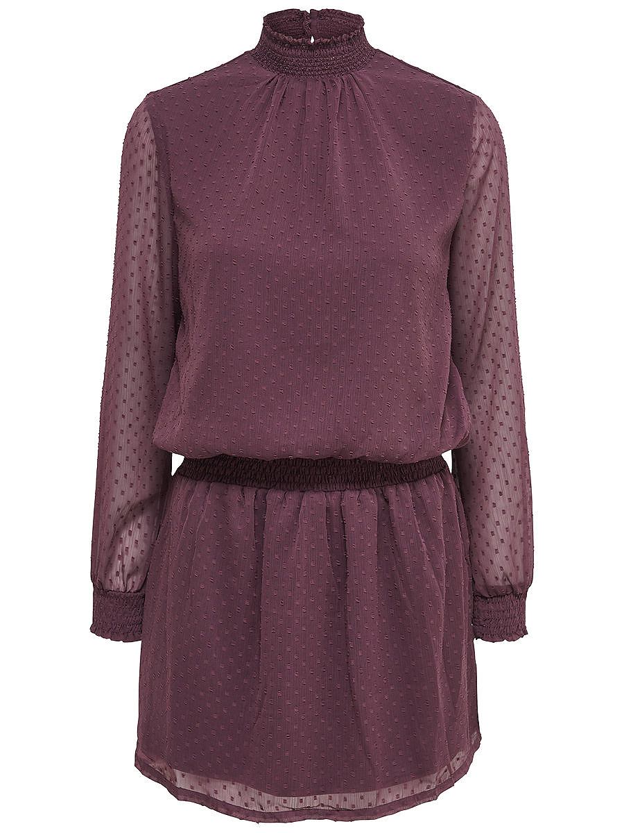 ONLY High-neck jurk met lange mouwen paars