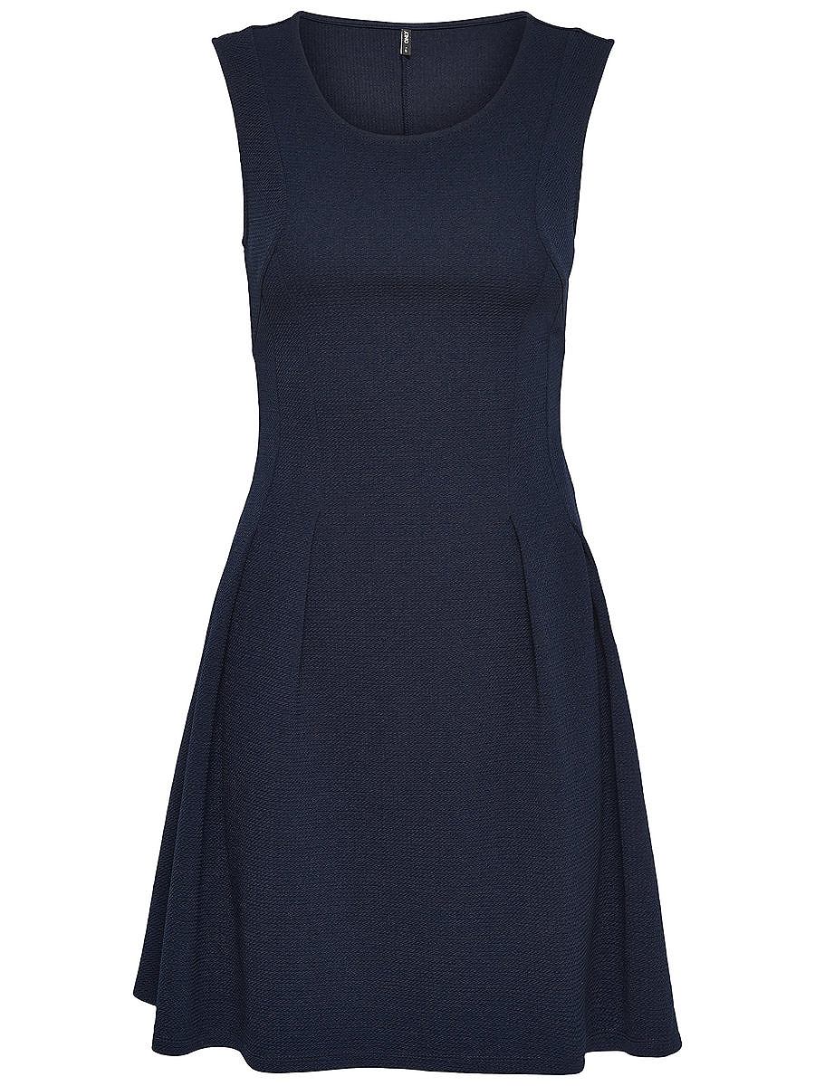 ONLY Effen Mouwloze jurk blauw