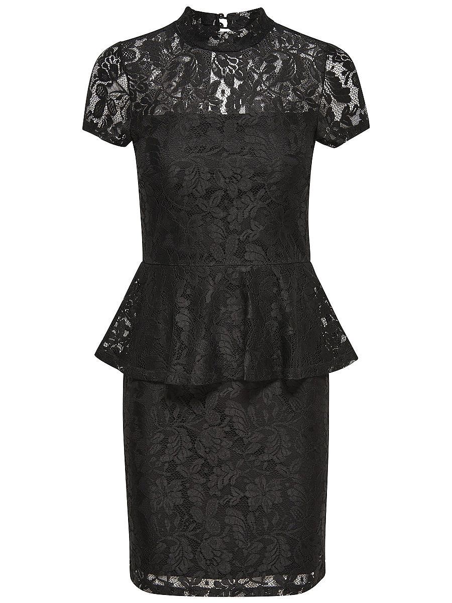 ONLY Peplum jurk met korte mouwen zwart