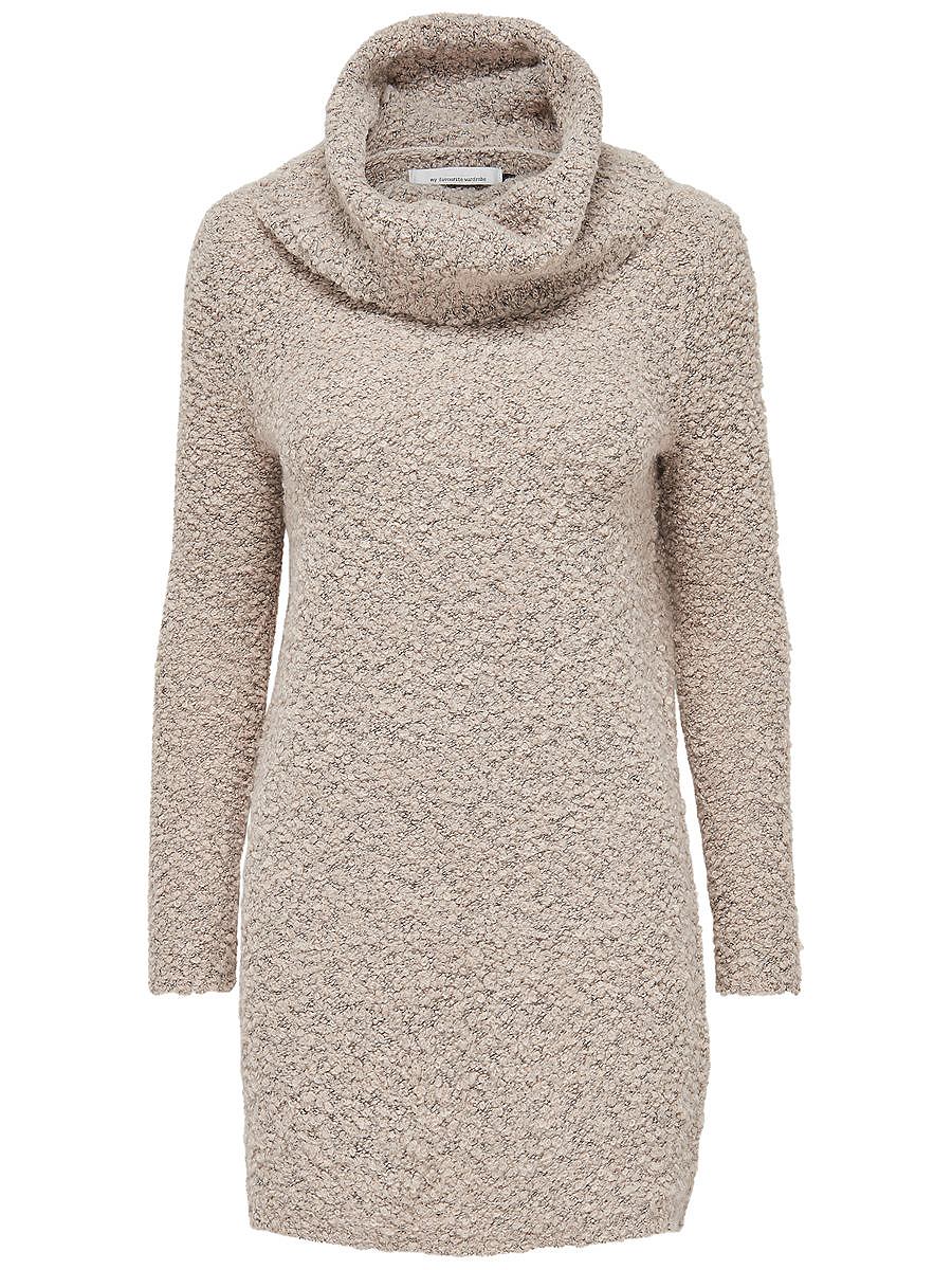 ONLY Roll-neck gebreide jurk grijs