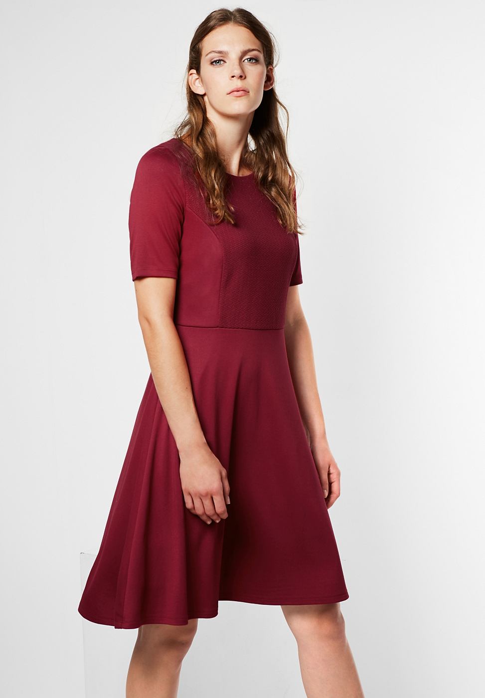 Street One jersey jurk Jacey rood