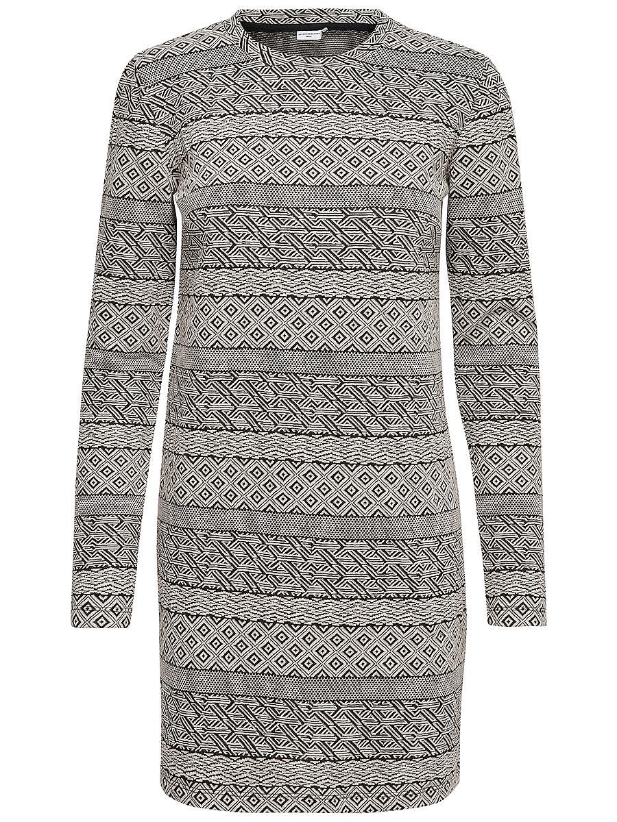 ONLY Print jurk met lange mouwen zwart