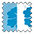blauw + wit&nbsp;Hipster, set van 2, VENICE BEACH