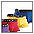 paars + rood + geel + marine&nbsp;Boxer, set van 4, BUFFALO