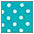 turquoise gestippeld&nbsp;Triangelbovenstukje 'Milla', Venice Beach
