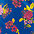 blauw/geel gedessineerd&nbsp;Chillytime jurk