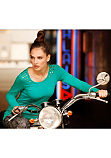 Material Girl shirt met studs