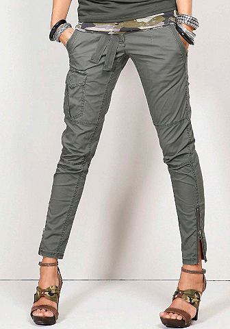 Laura scott stretch-cargobroek, laura scott kaki