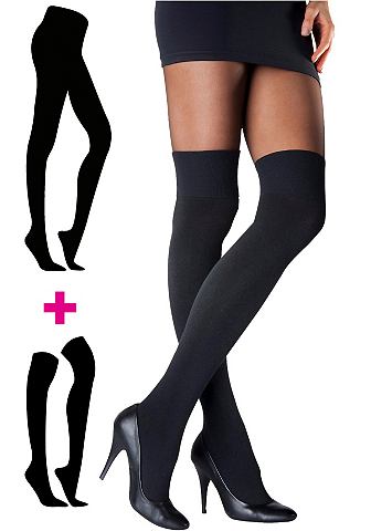Panty met overknees, LASCANA, 2-delige set