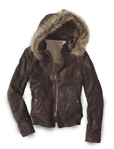 Mustang leatherwear mustang leatherwear leren jack 'moni' dark brown
